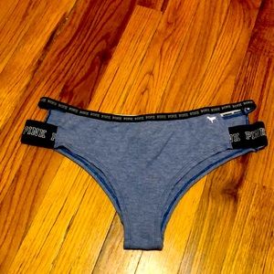 Pink Slit Side Logo Panty